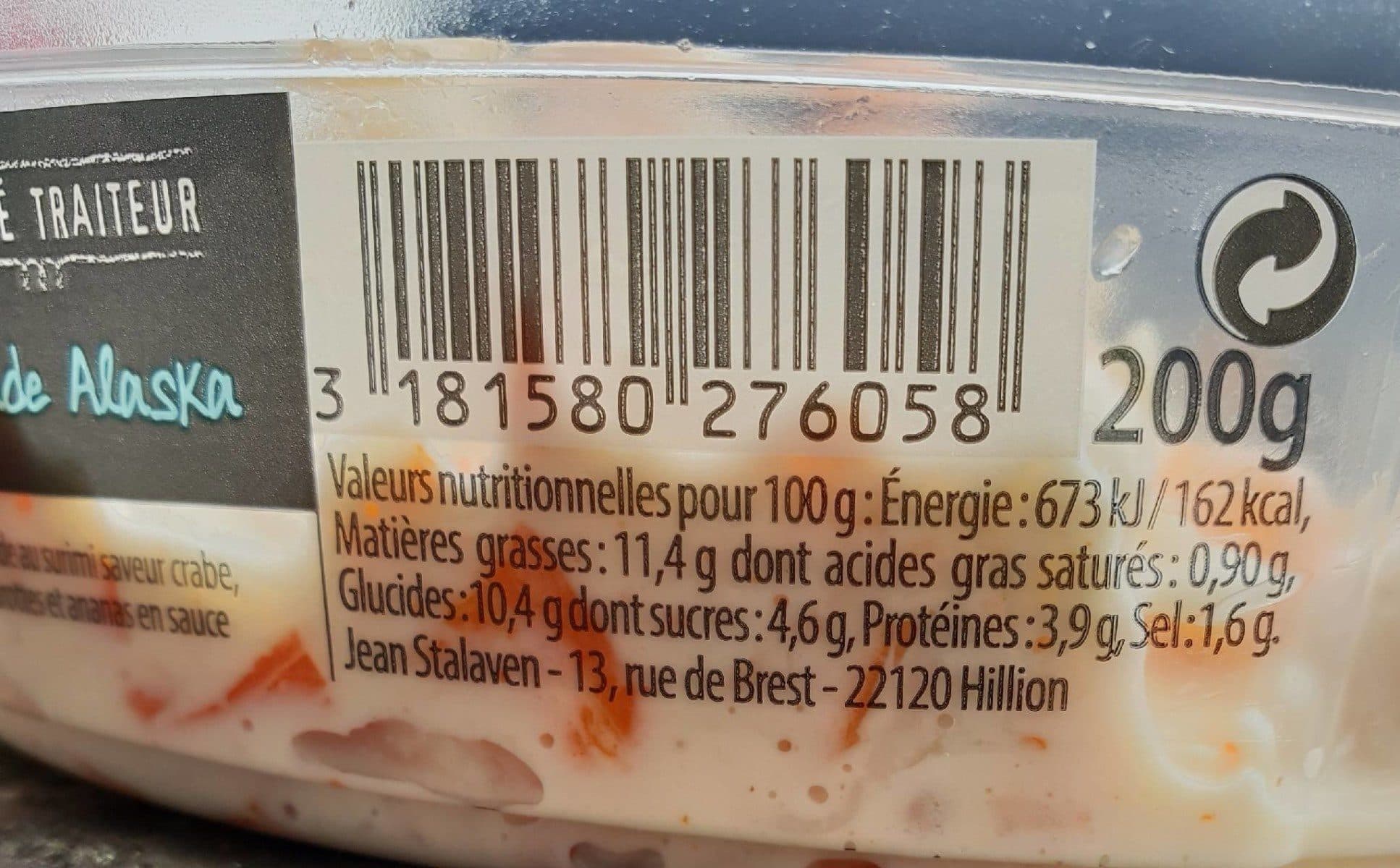 Jean Stalaven Salade Alaska packshot