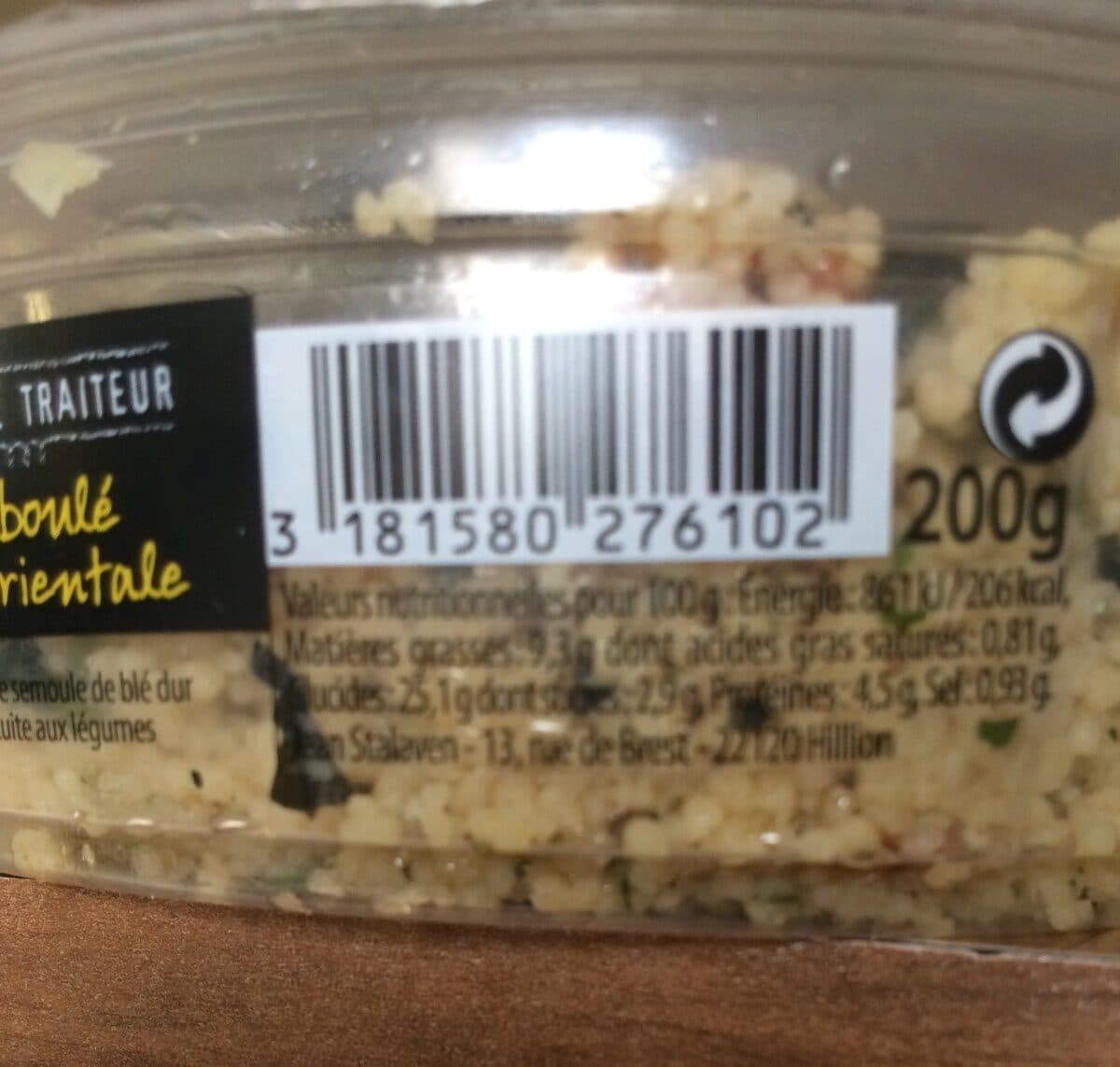 Qualite Traiteur Taboule A L'orientale packshot