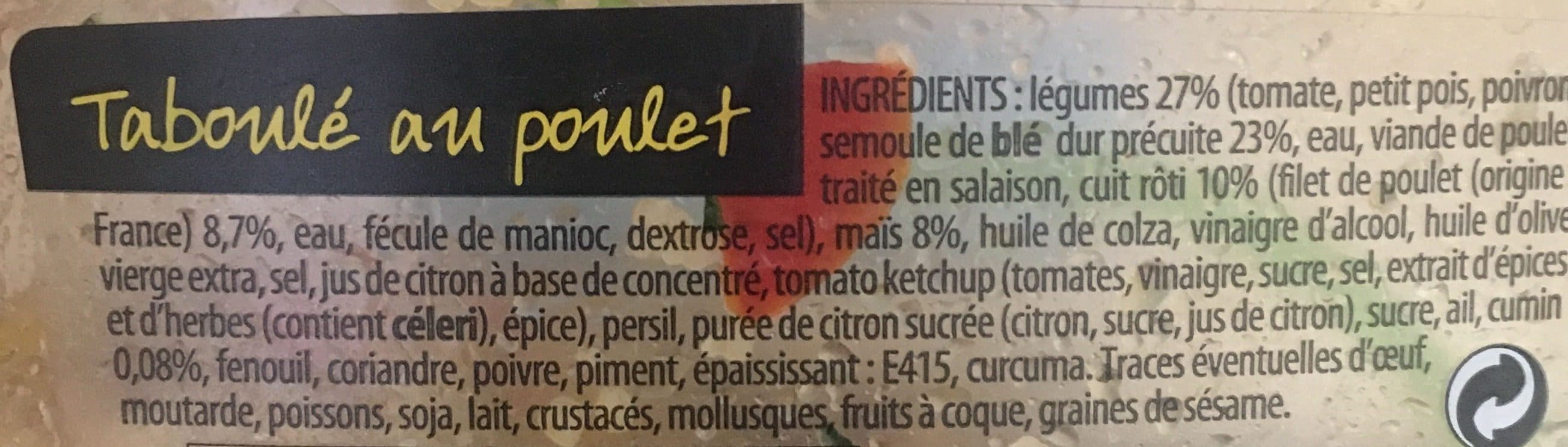 Qualité Traiteur Taboulé au poulet roti packshot