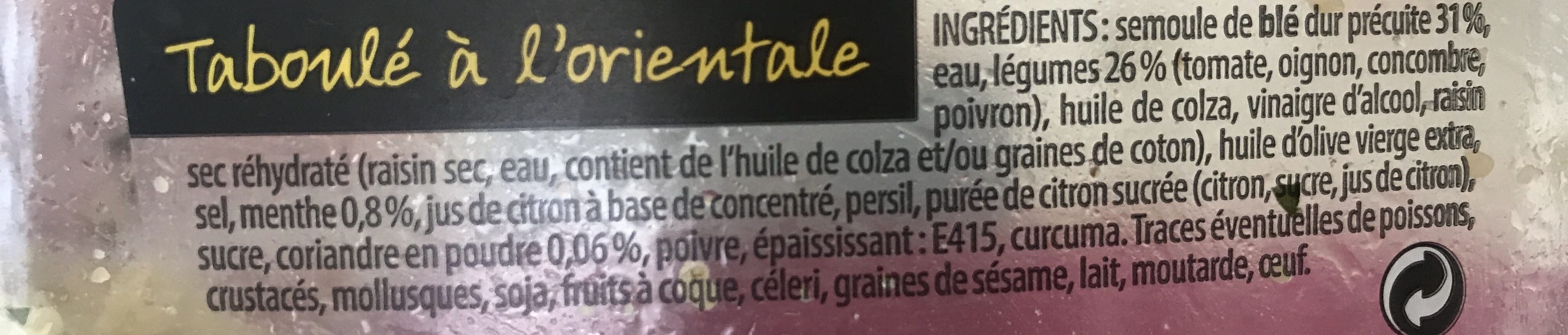 Qualite Traiteur Taboulé à l'oriental packshot