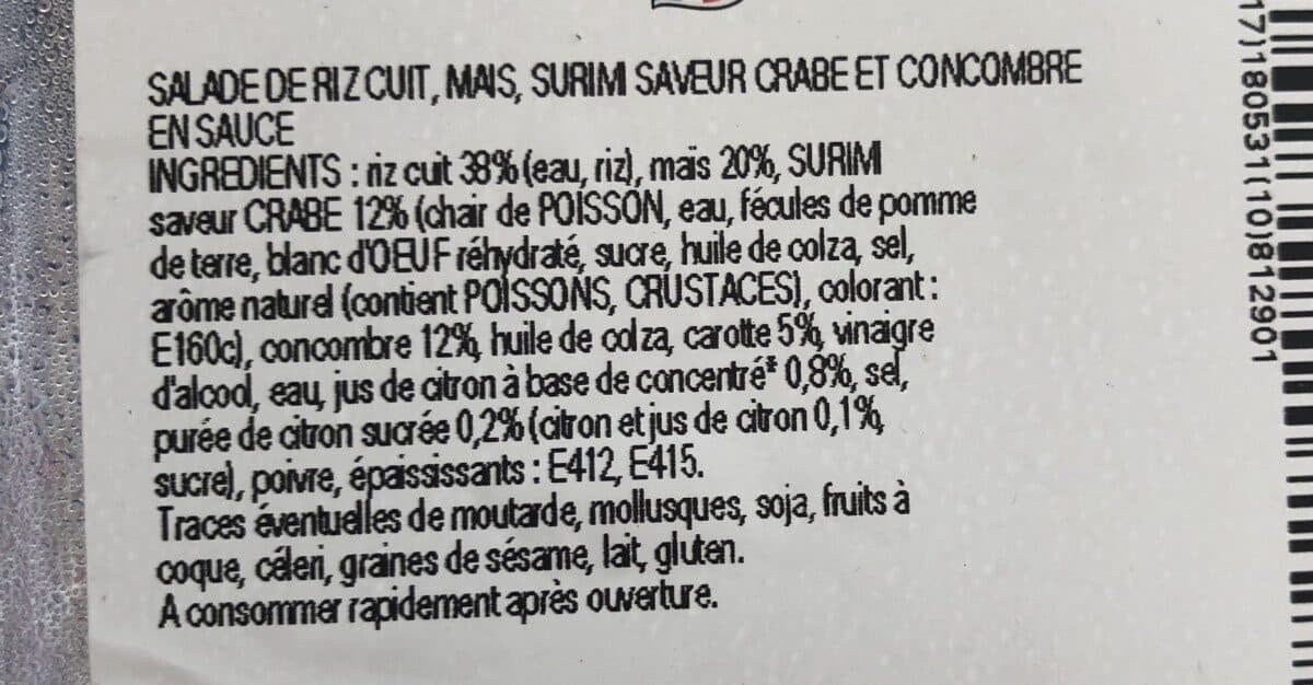 Open Food Facts Salade de riz camarguaise packshot