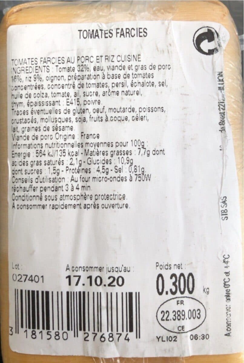 Qualite Traiteur Tomates farcies packshot