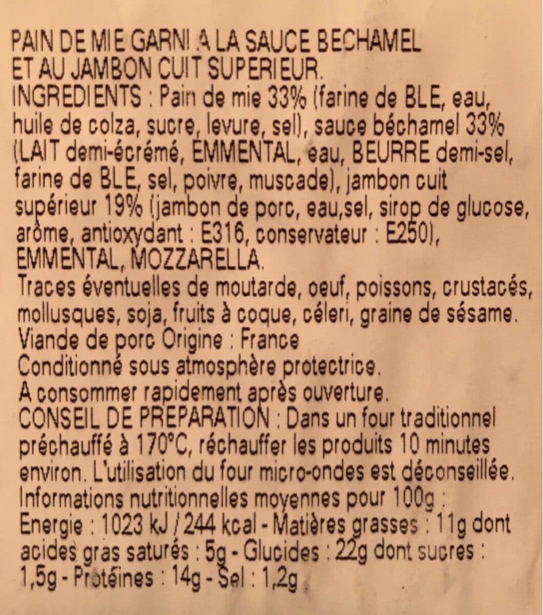 Open Food Facts Croque-monsieur gratiné packshot
