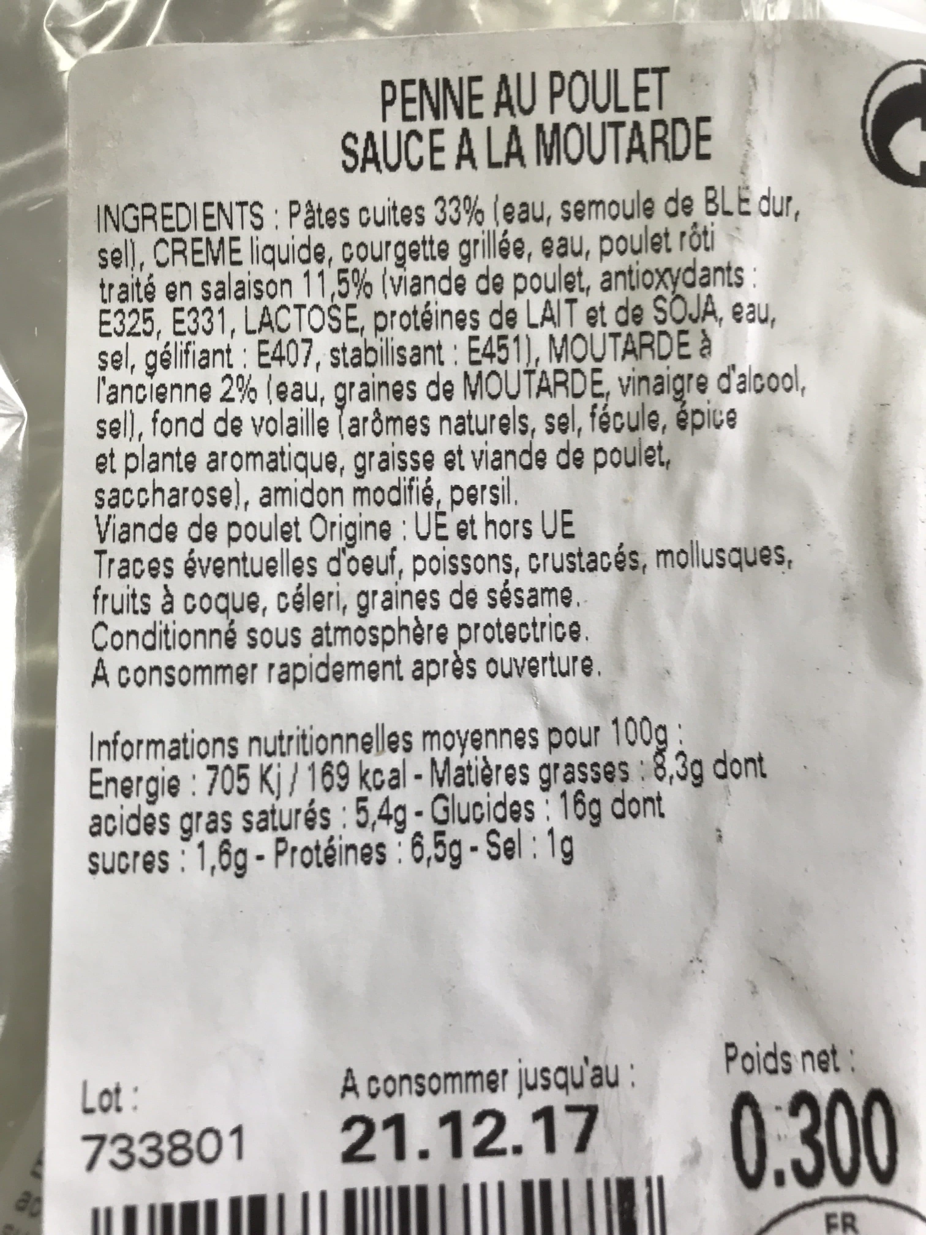 Jean Stalaven Penne au poulet sauce moutarde packshot