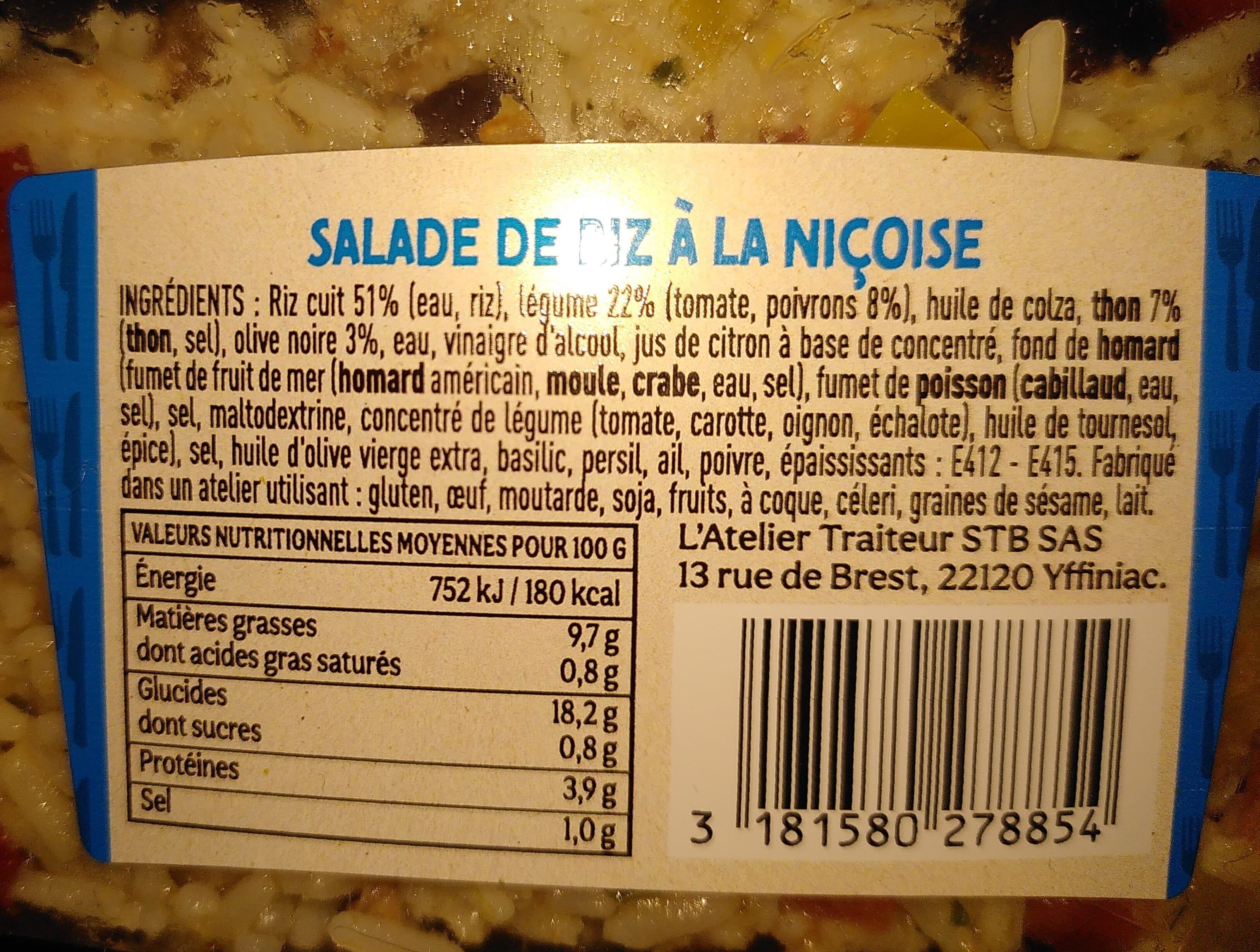 Qualité Traiteur Salade de riz à la niçoise packshot