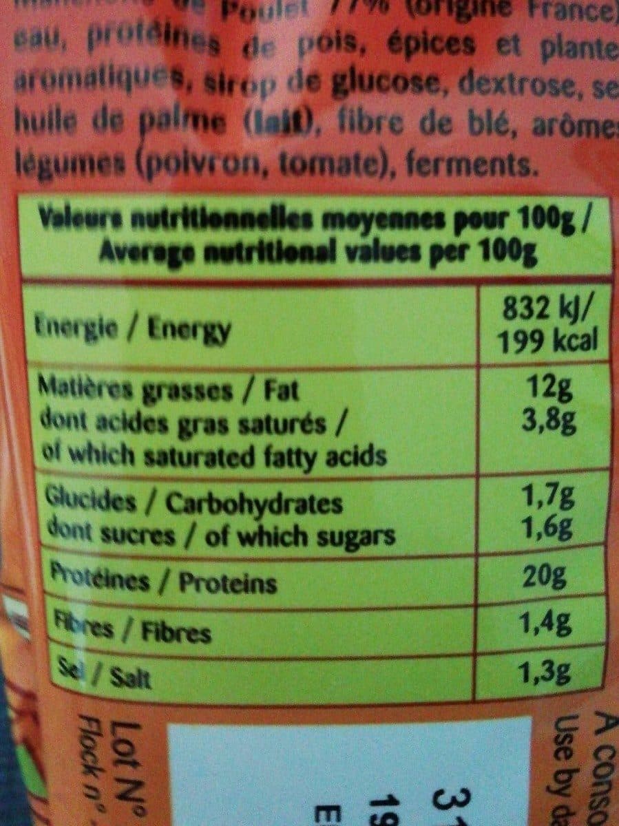Open Food Facts Grignotte De Poulet Rôti à La Mexicaine, Le Sachet, packshot