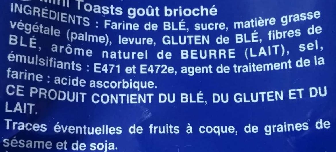 Brioche Pasquier Les Mini Toasts Croustillants Goût Brioché packshot