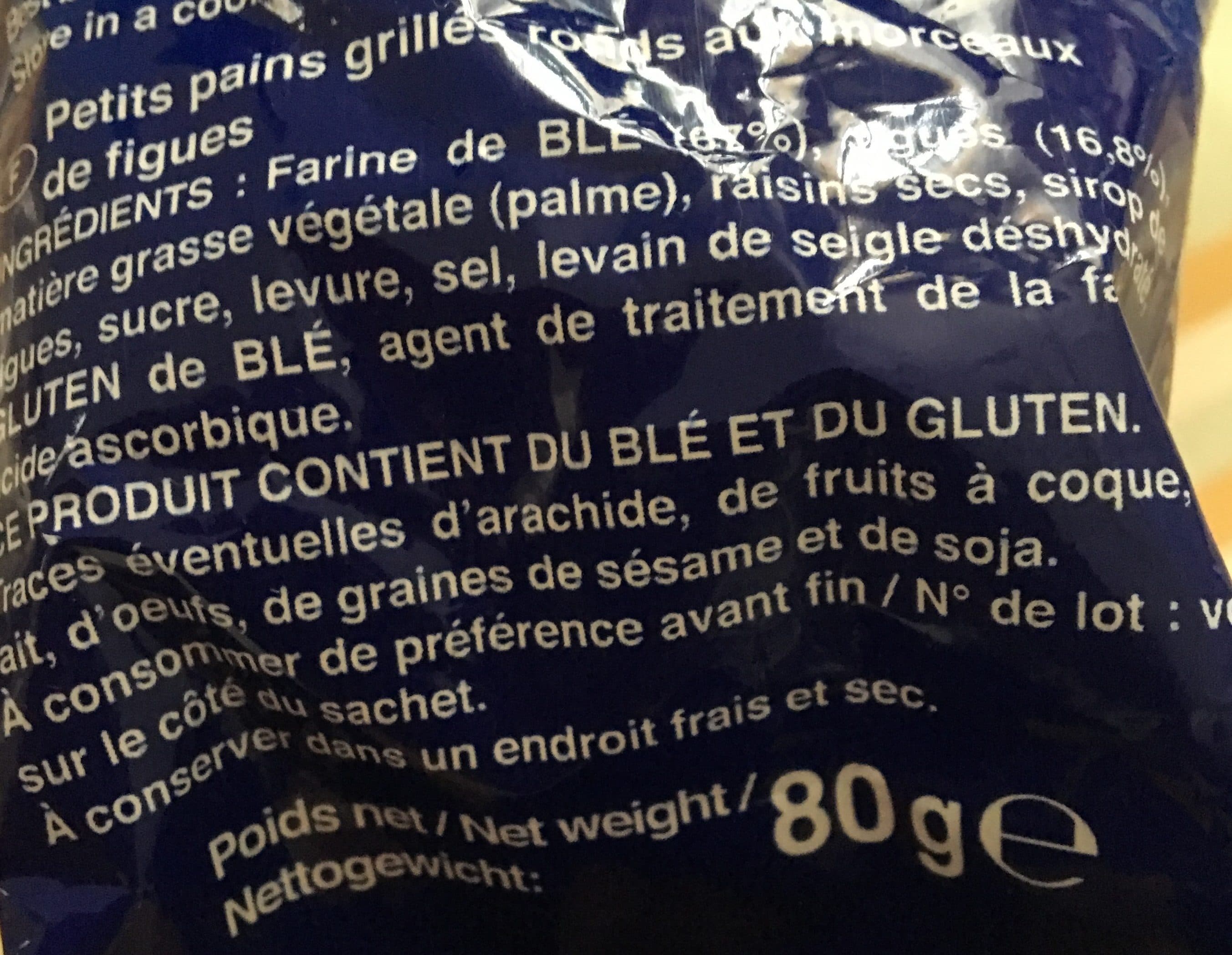 Pasquier Mini Toast aux figues croustillants Pasquier packshot