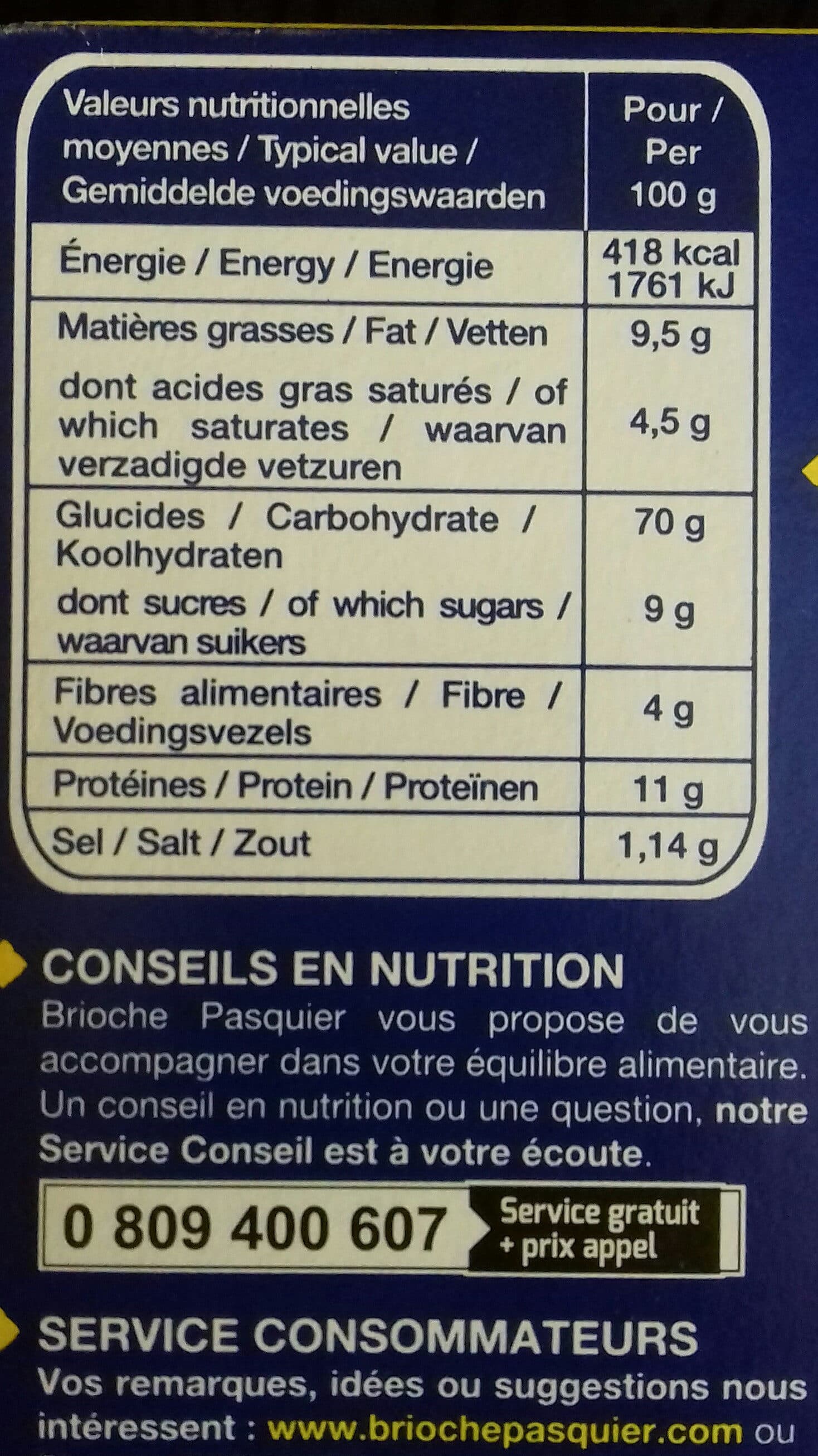 Brioche Pasquier Grillettines Équilibre packshot