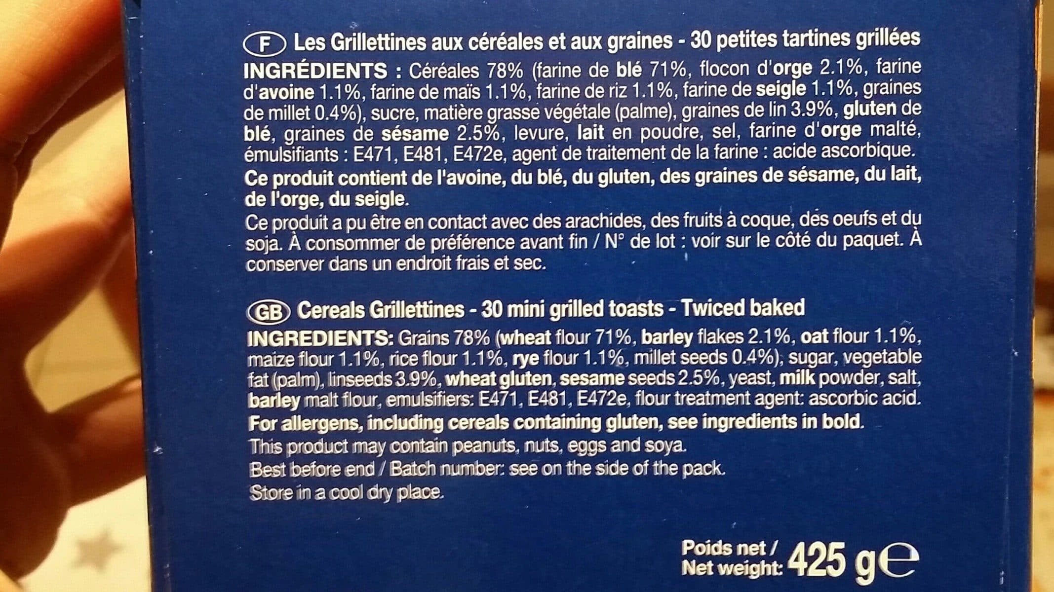 Brioche Pasquier Les grilletines packshot
