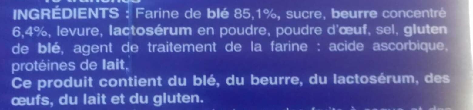 Brioche Pasquier Tartines de pain Brioché packshot