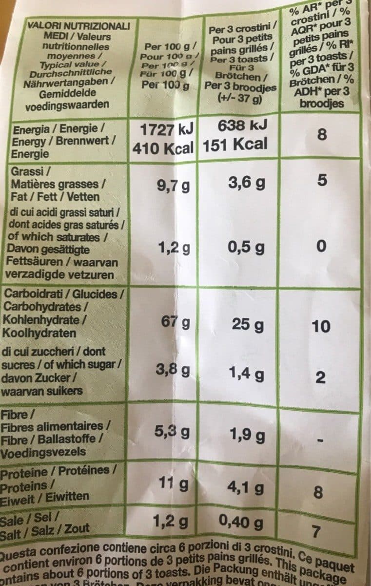 Open Food Facts Crostini packshot