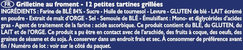 Brioche Pasquier GRILLETINE Froment packshot