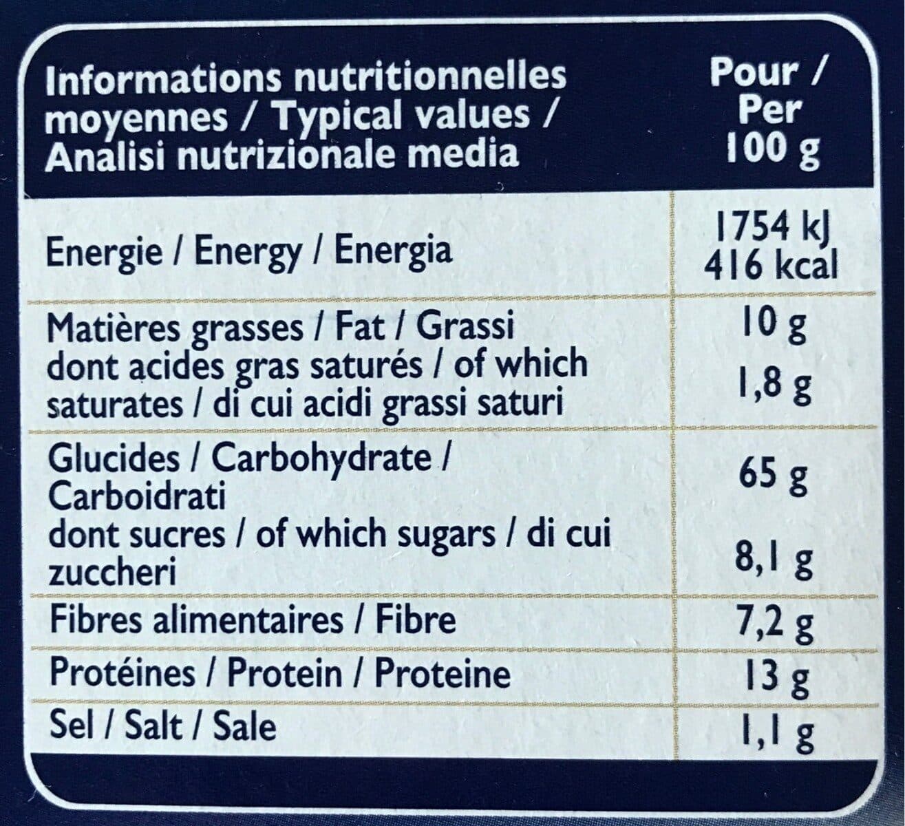 Brioche Pasquier Grilletine Blé Complet x12 packshot
