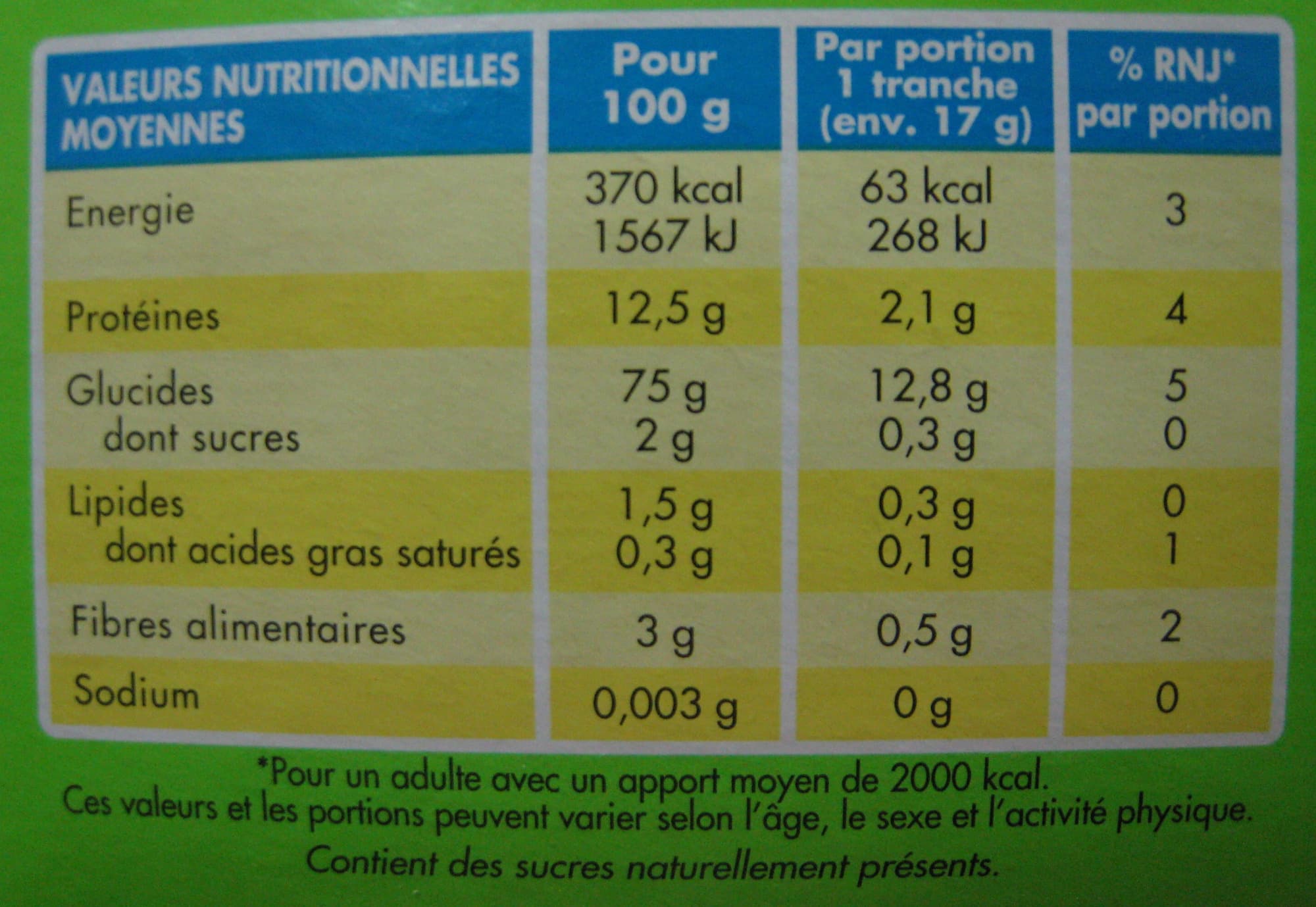 Brioche Pasquier Le Pain Azyme Equilibre packshot