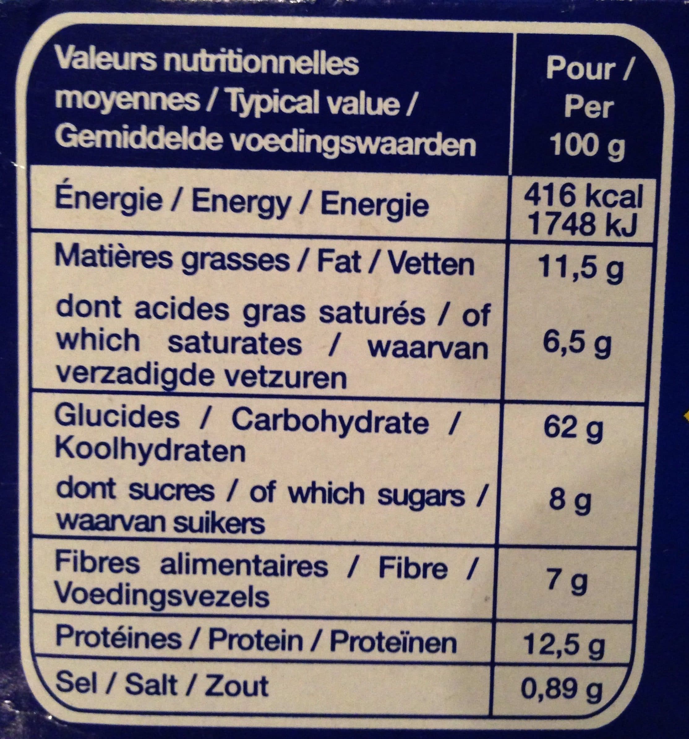 Brioche Pasquier Les Grillettines (Blé Complet) packshot