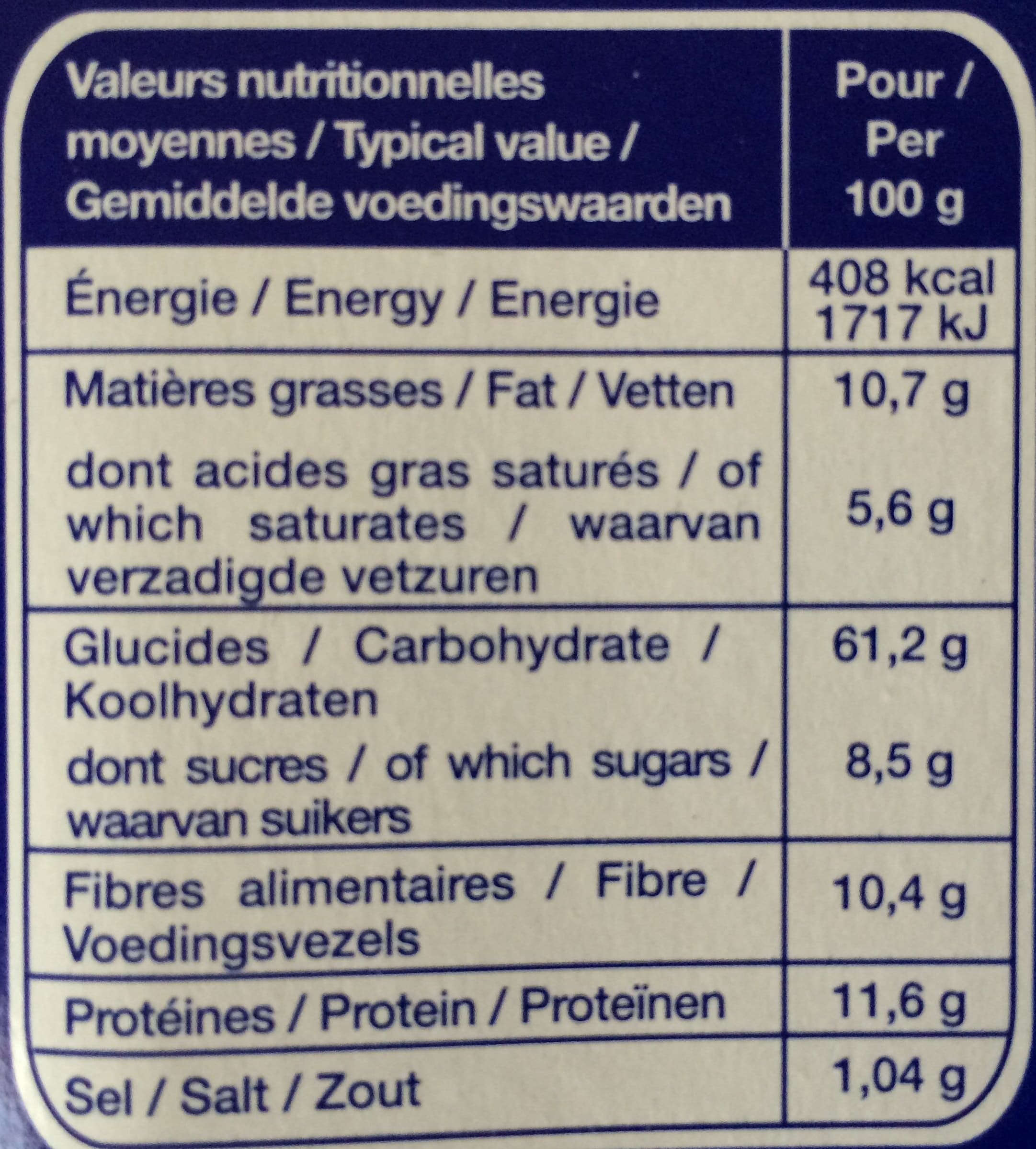 Brioche Pasquier Les Grillettines au blé complet packshot