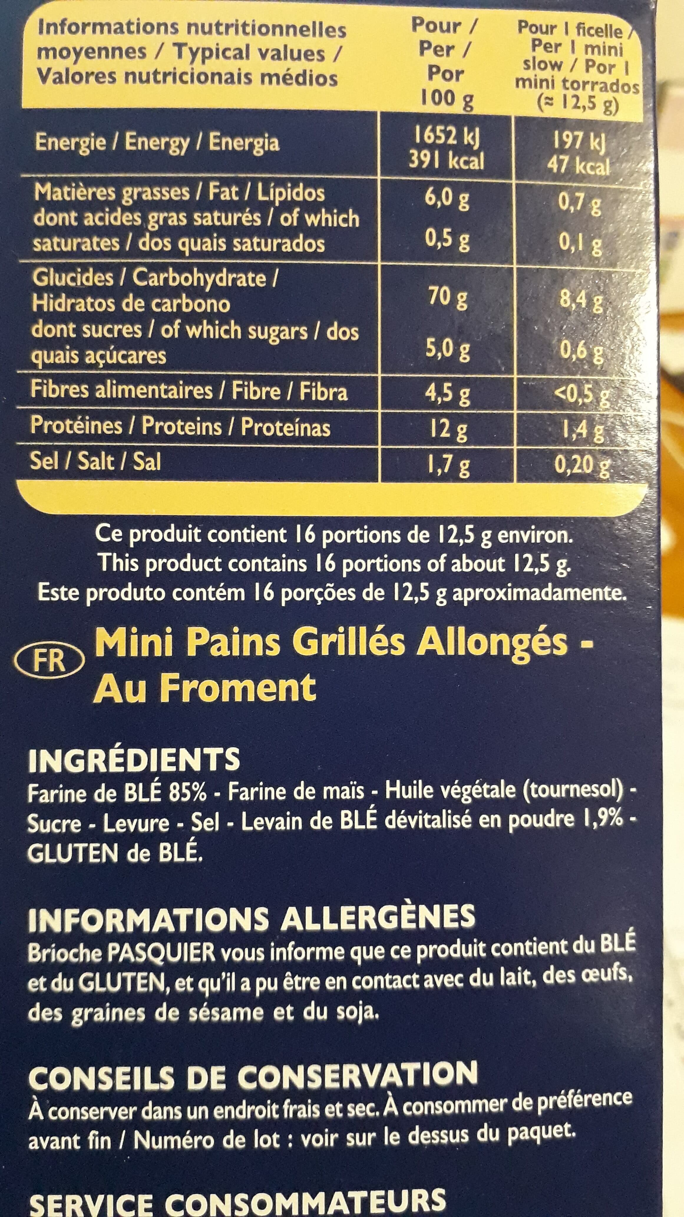 Brioche Pasquier Ficelle de Pain Froment 200g packshot