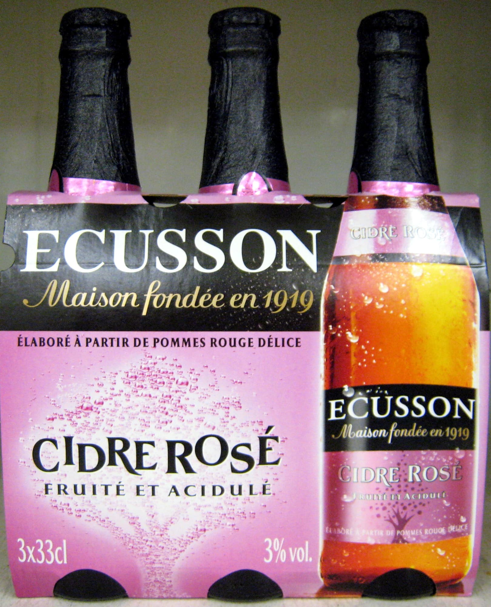 Ecusson Cidre rosé (pack de 3) packshot