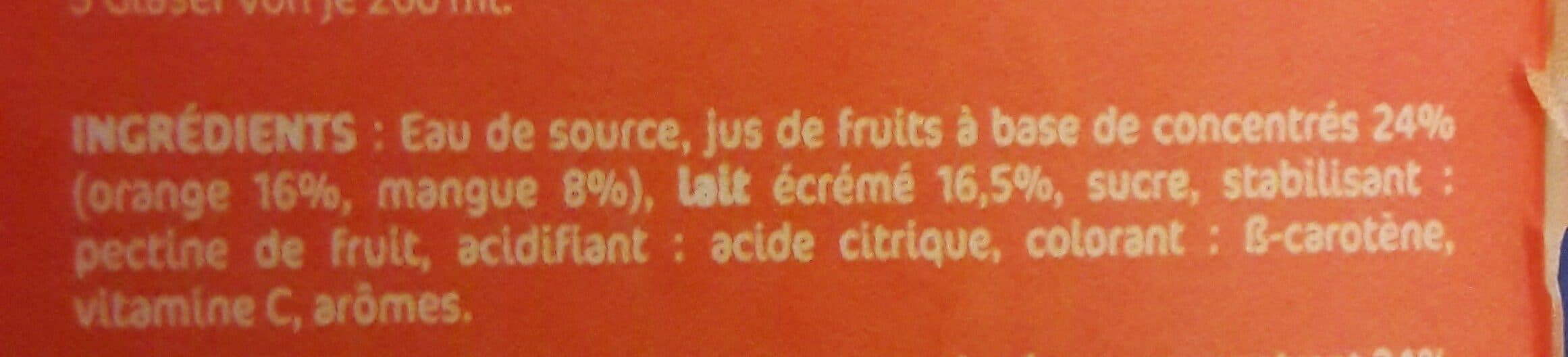 Danao Boisson lactée orange/mangue Danao packshot