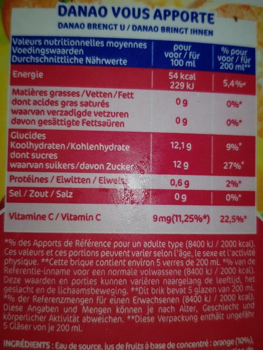 Danao Danao orange banane fraise packshot