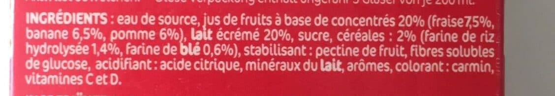 Danao Boisson fraise banane céréales Danao packshot
