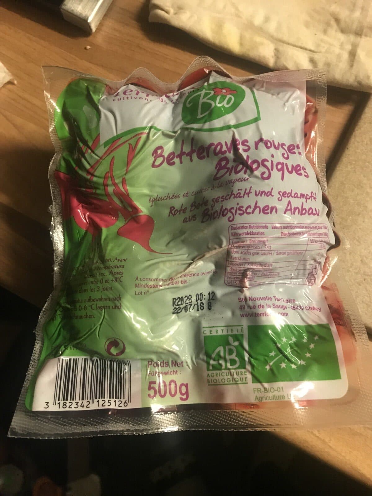 Open Food Facts Betteraves Rouges Cuites et Épluchées packshot