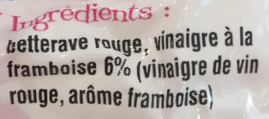 Betty Loire Betteraves Rouges Épluchées vinaigre framboises packshot