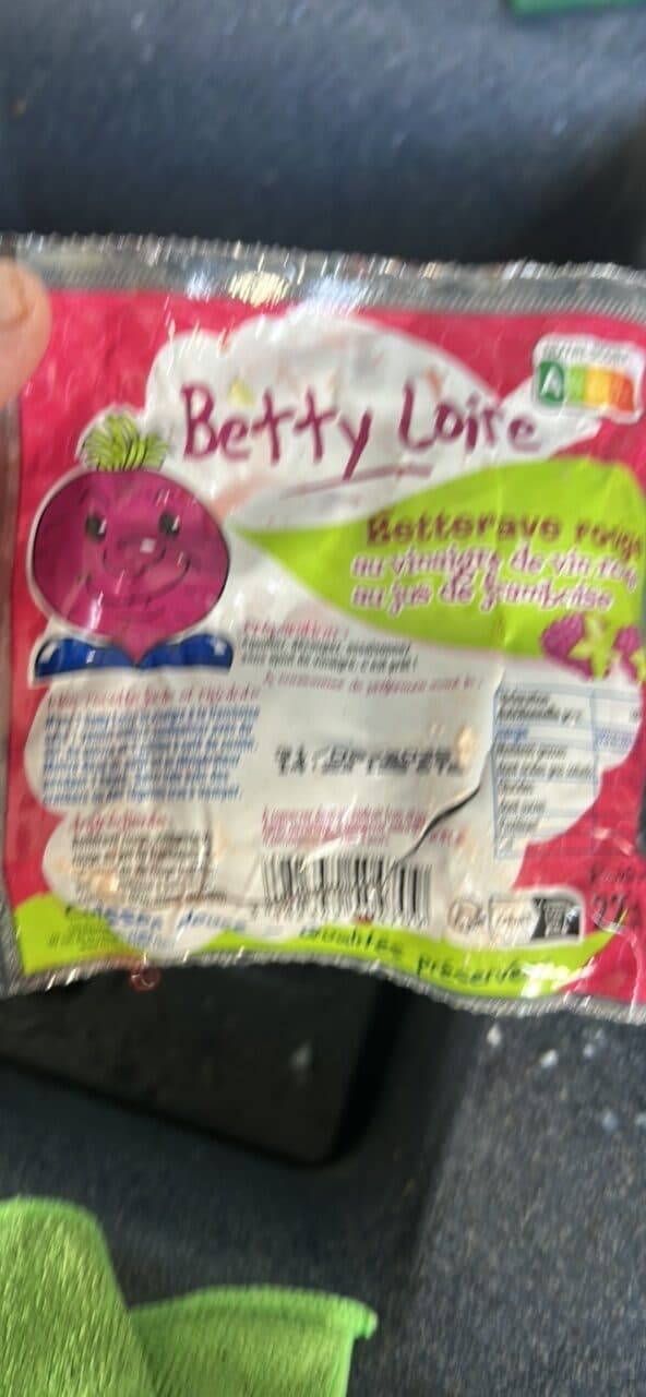 Betty Loire Betteraves Rouges Épluchées vinaigre framboises packshot