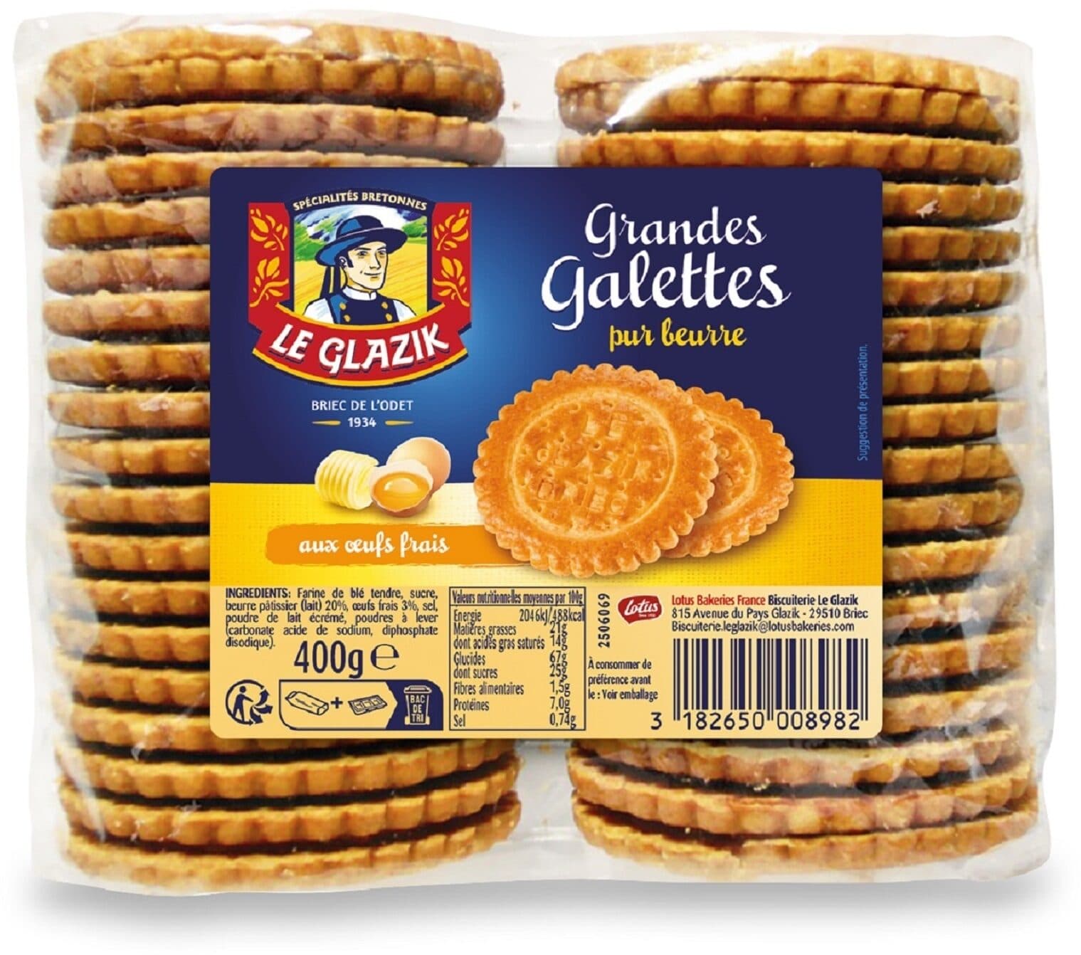 Le glazik LE GLAZIK Grandes Galettes - 400g packshot