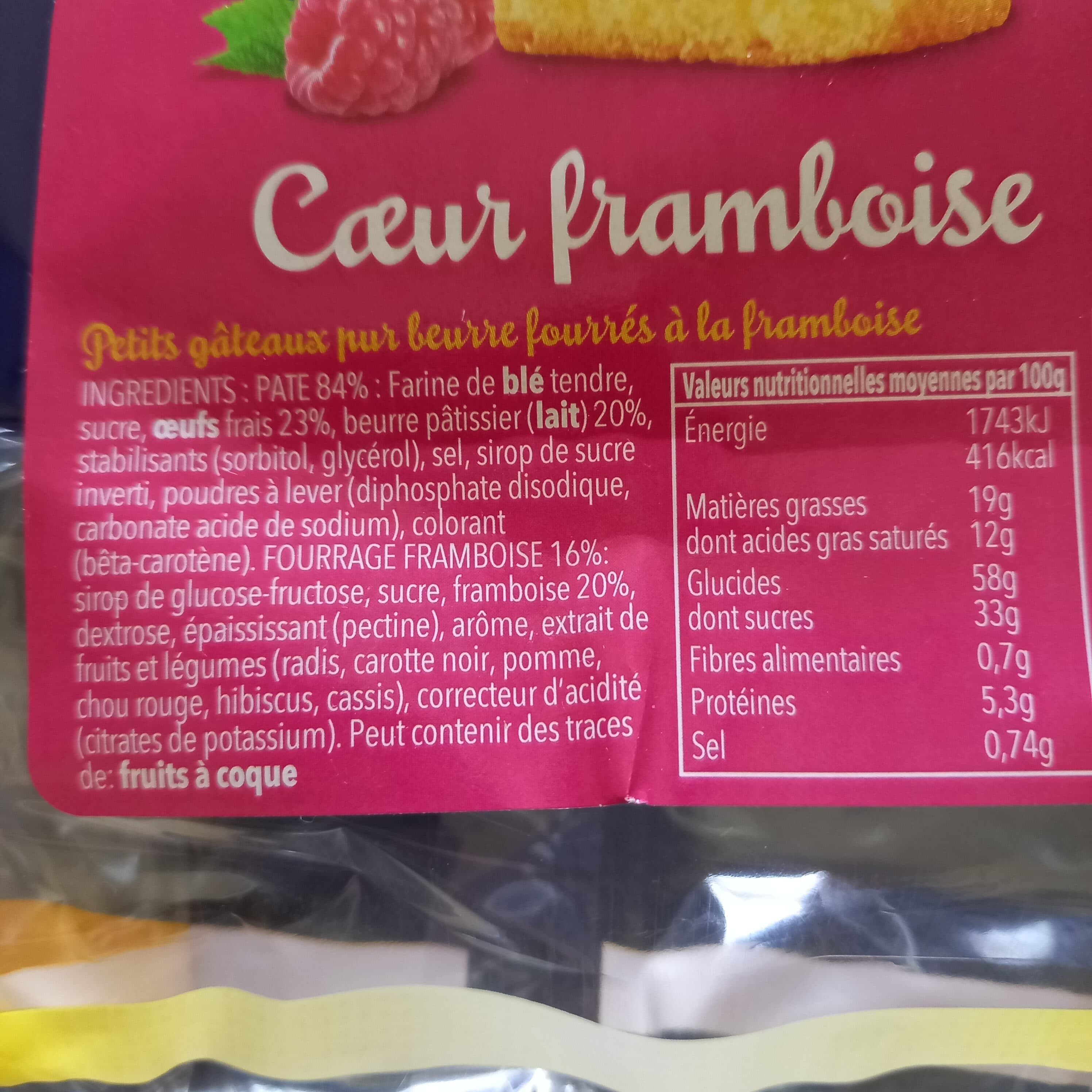 Petits Glazik LE GLAZIK Petits gateaux - cœur Framboise - 304g (8x1p) packshot