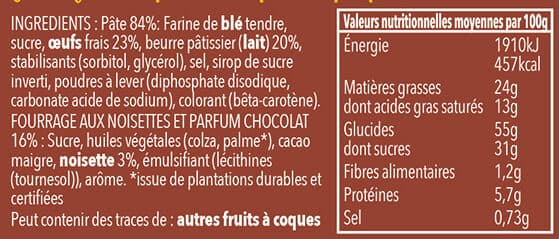 Le glazik LE GLAZIK - Petits Gateaux - cœur Choco-noisette 304g (8x1p) packshot