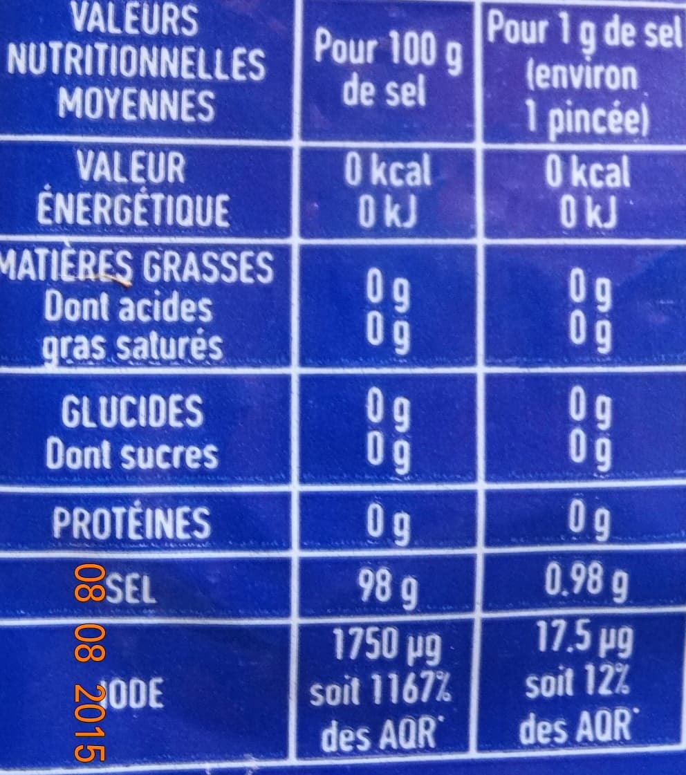 La Baleine Sel Fin, Iodé packshot