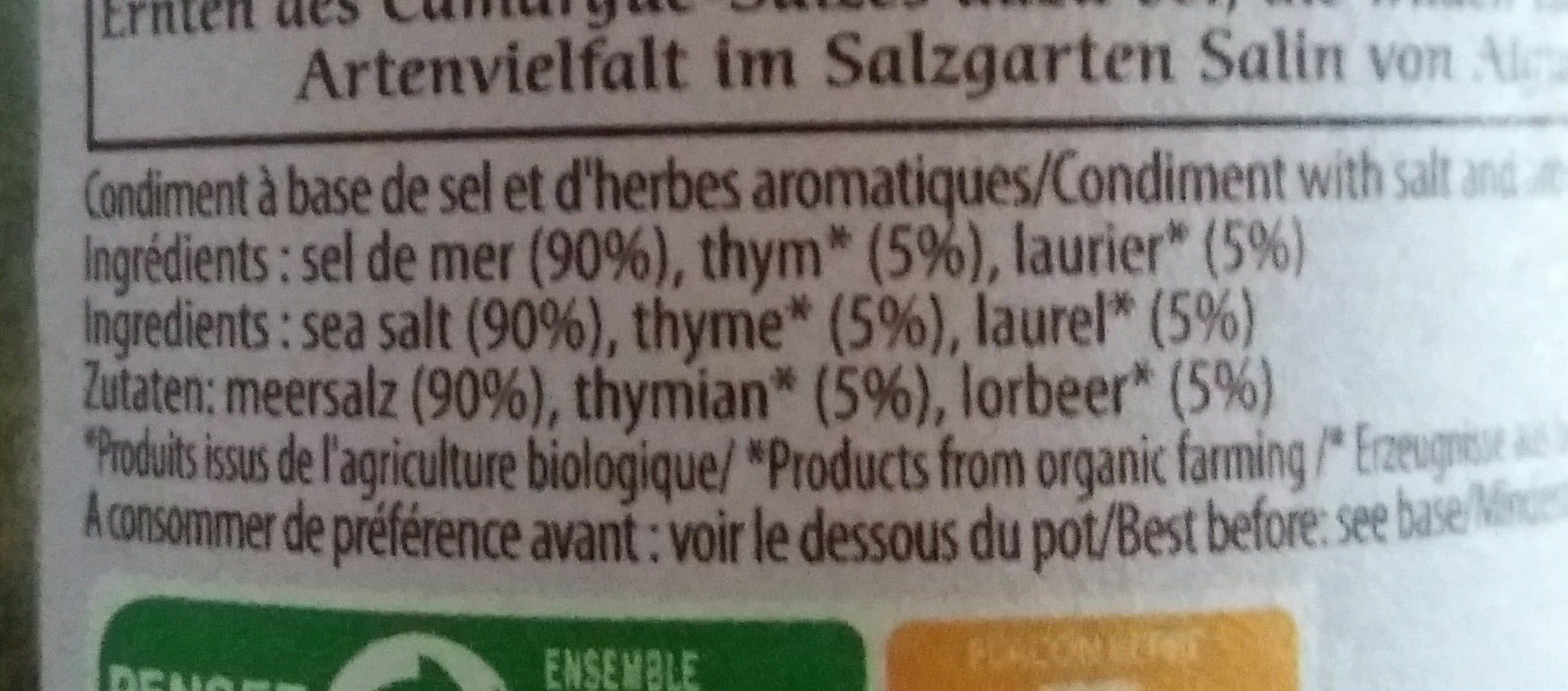 Le Saunier De Camargue Sel aromatisé - Farigoulette packshot