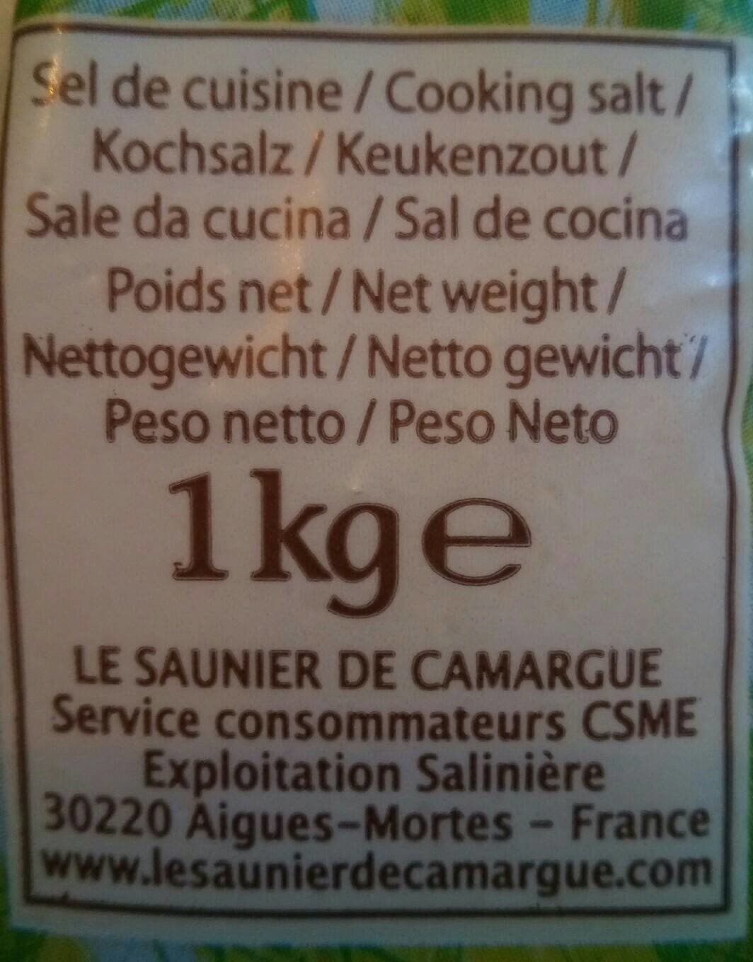 le saunier de Camargue Gros sel de Camargue packshot