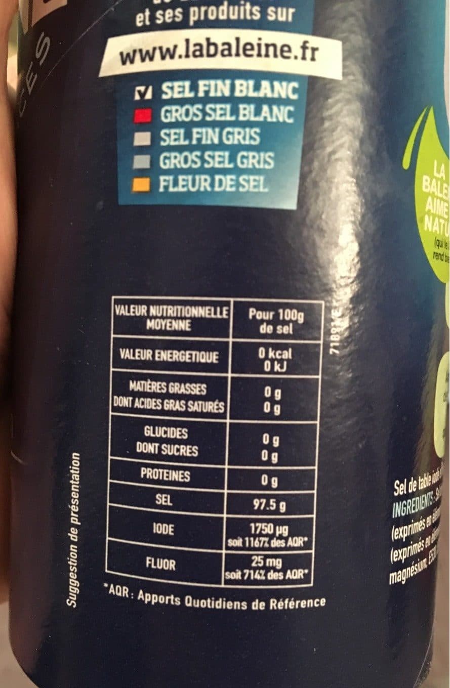 La baleine Sel de mer packshot