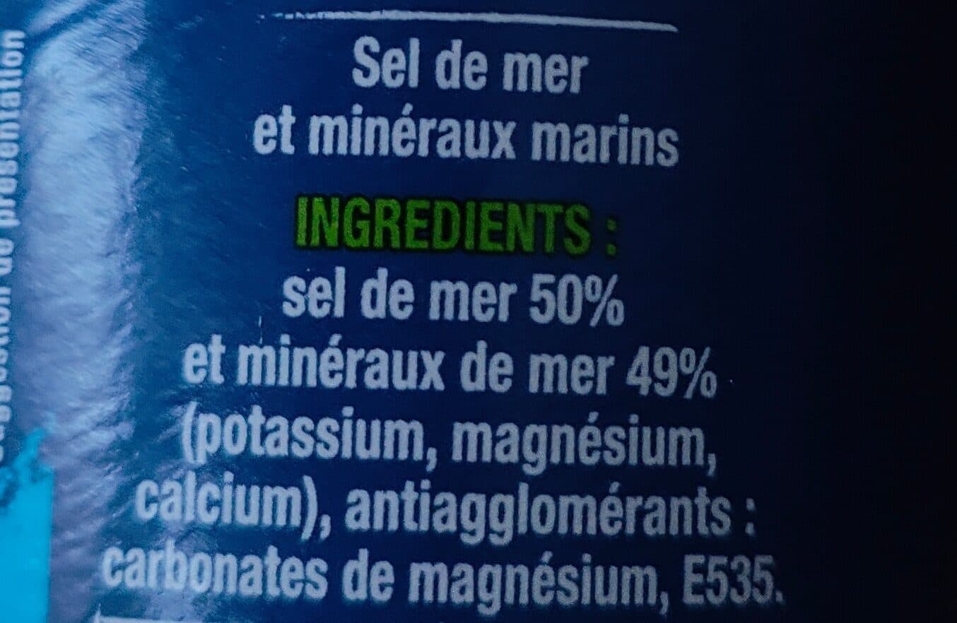 La baleine sel de mer et minéraux marins packshot