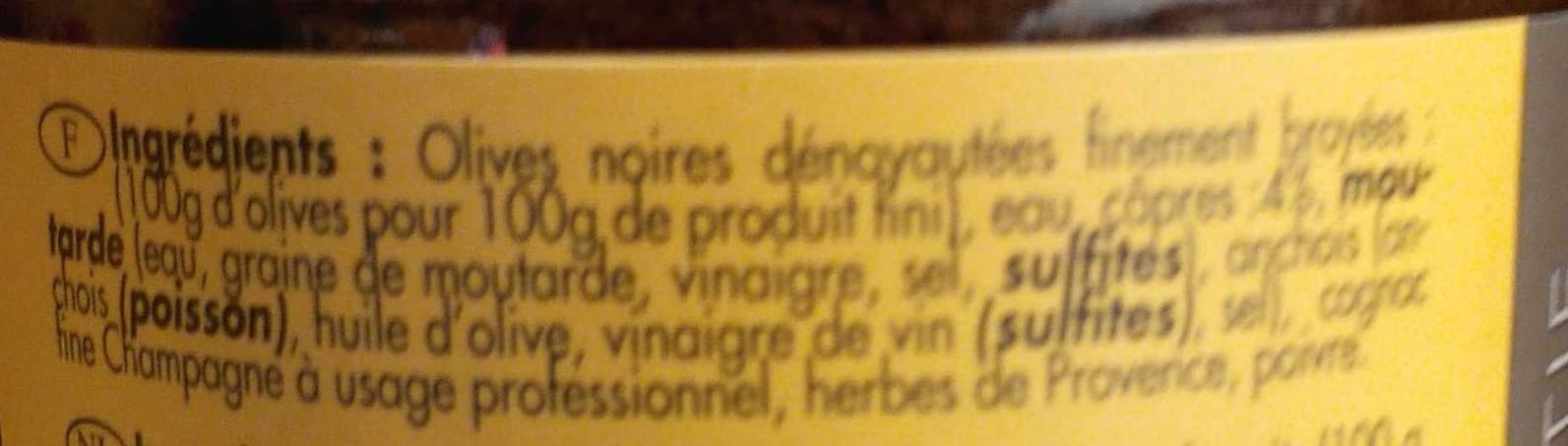 Marius Bernard Tapenade noire packshot