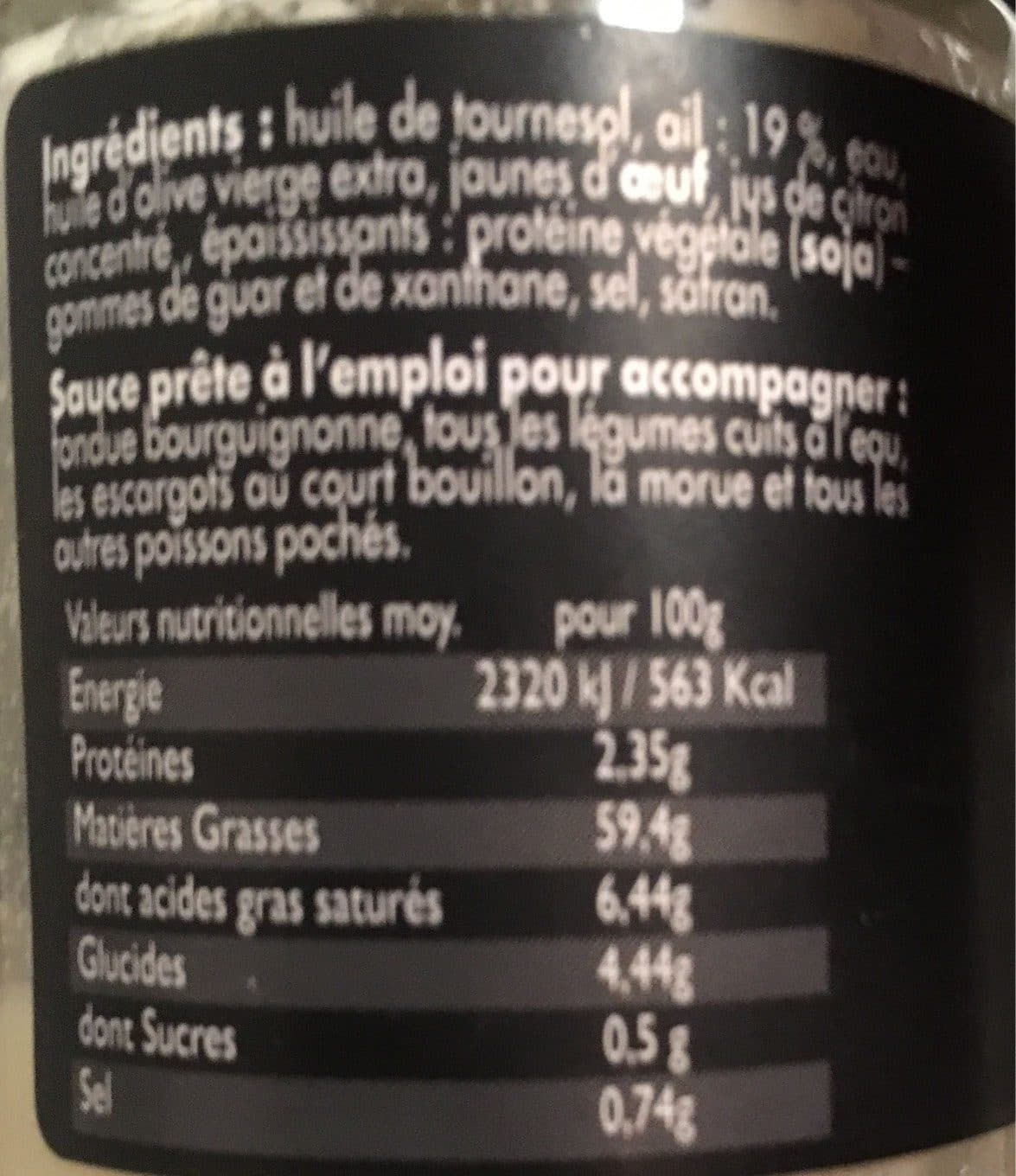 Les Pêcheurs des Calanques Aïoli packshot