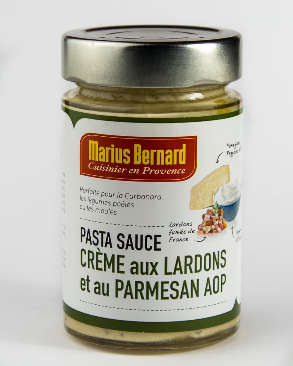 Marius Bernard Sauce Pasta Crème aux lardons et Parmesan AOP packshot