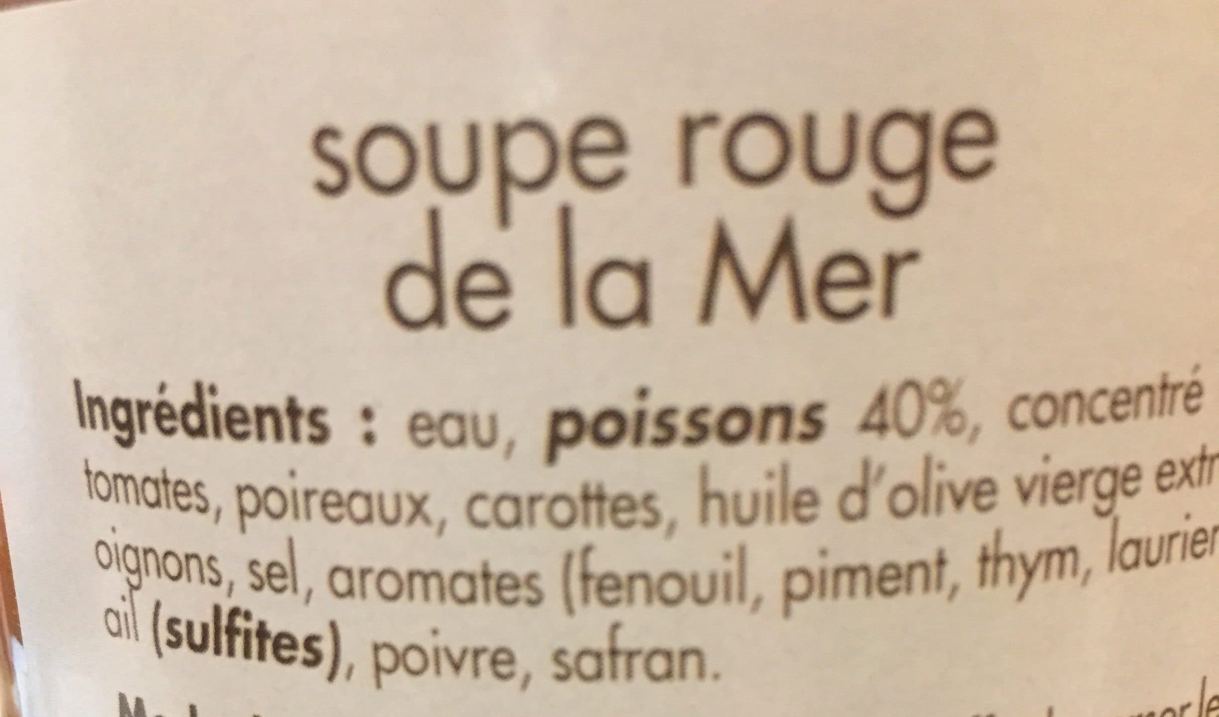 Marius Bernard Soupe rouge de la Mer Label Rouge packshot