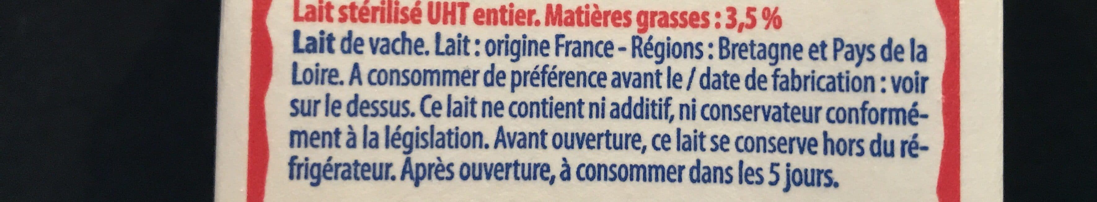 Paysan Breton Le lait entier packshot