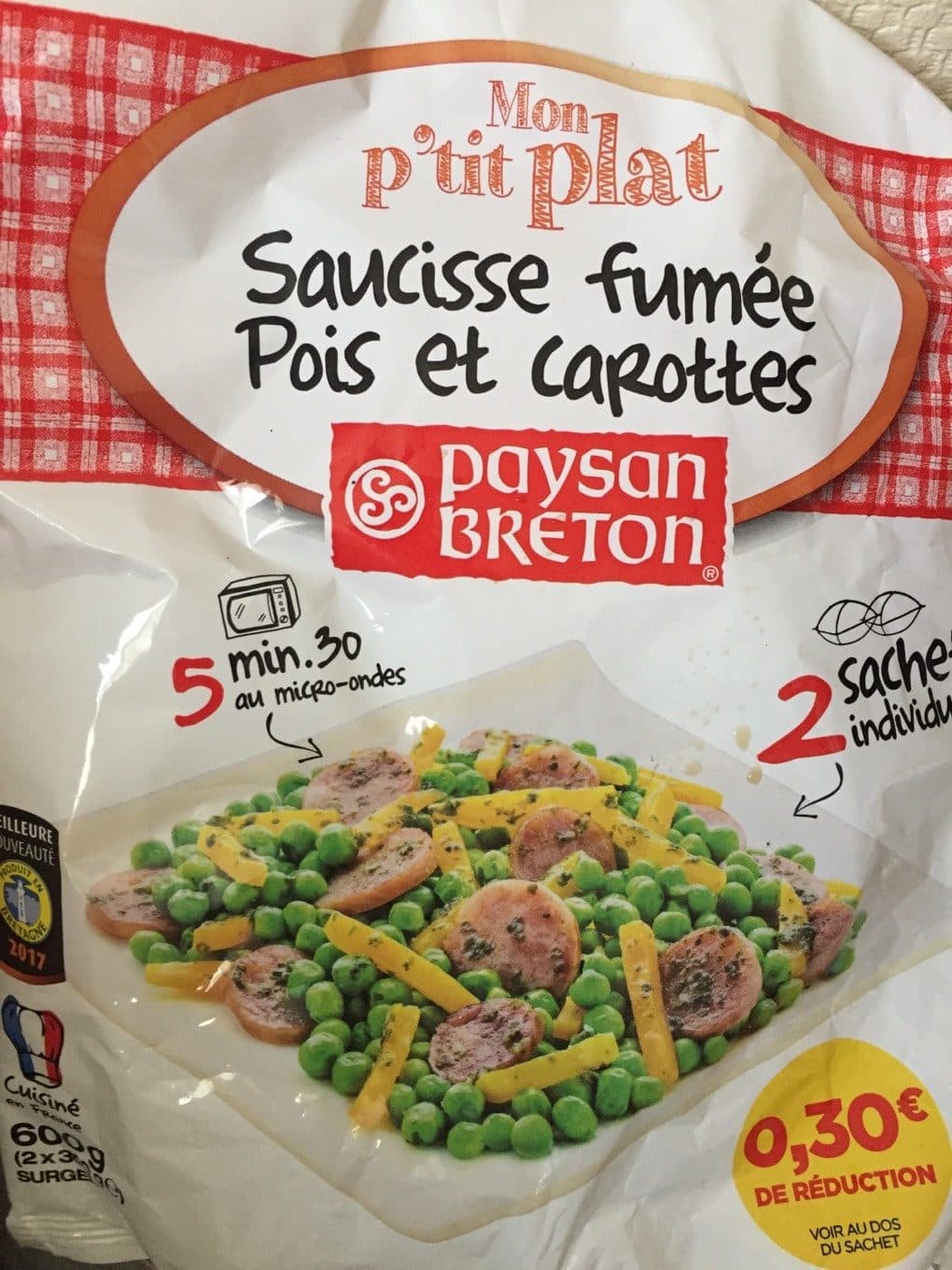 Paysan Breton Saucisse fumée Pois et Carottes packshot