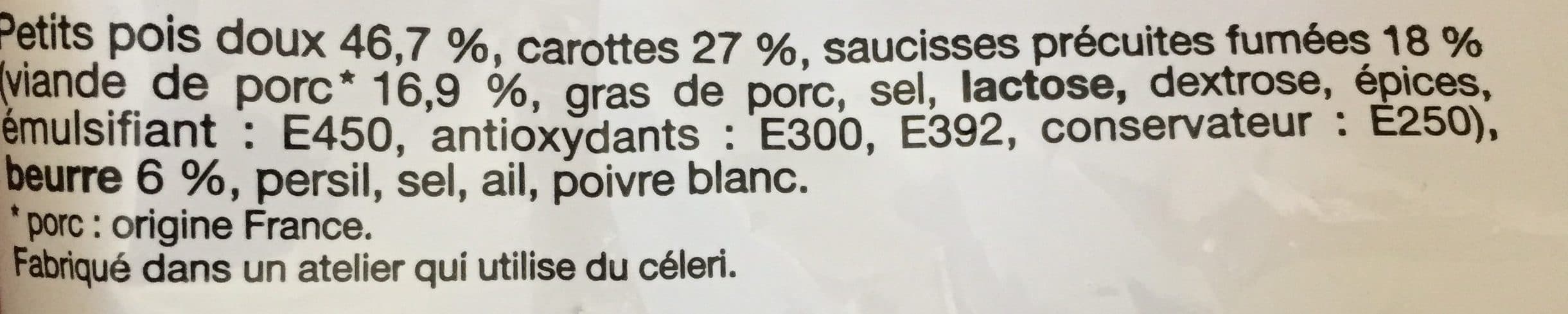 Paysan Breton Saucisse fumée Pois et Carottes packshot