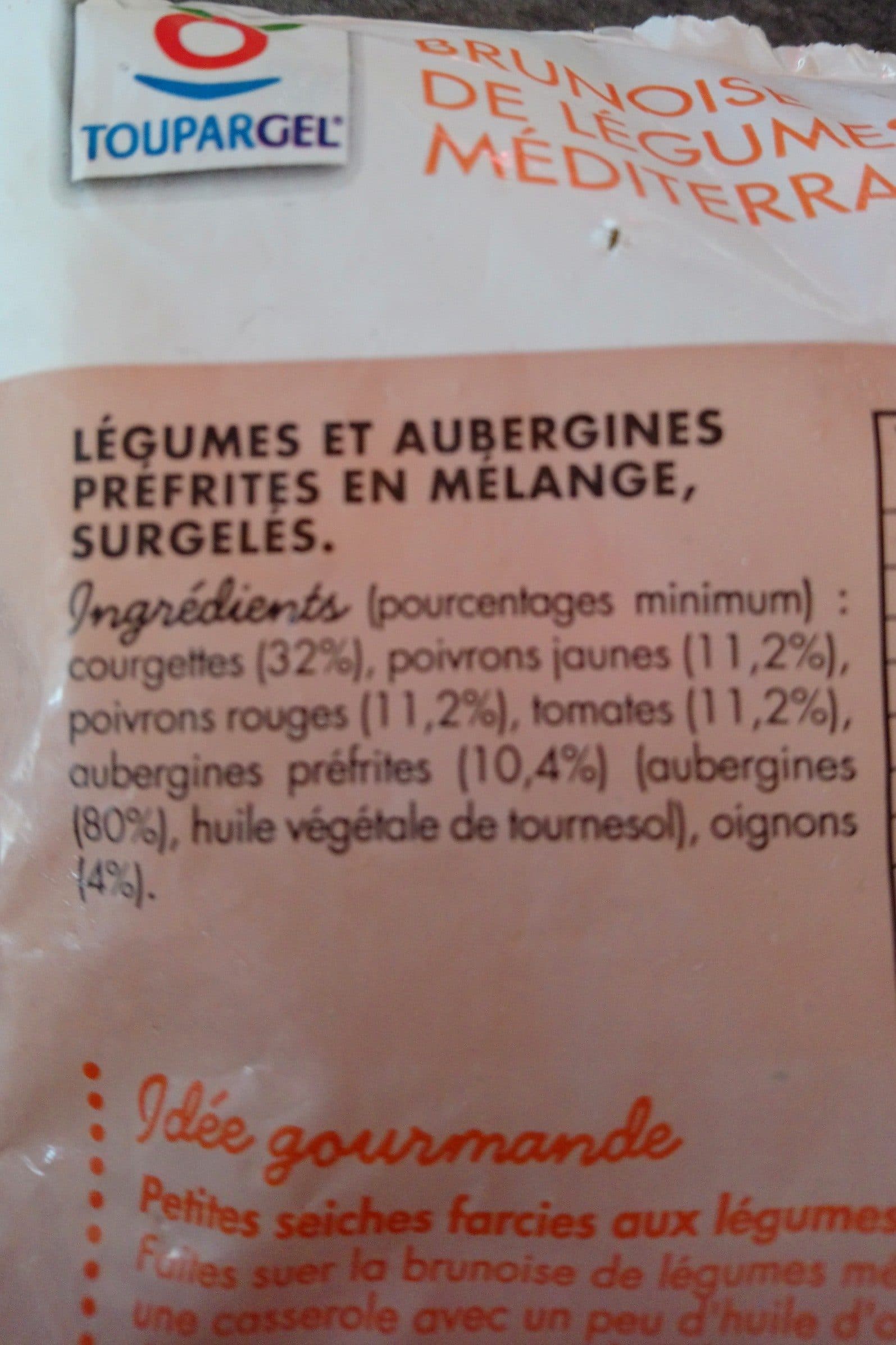 Toupargel Brunoise de légumes méditerranéens packshot