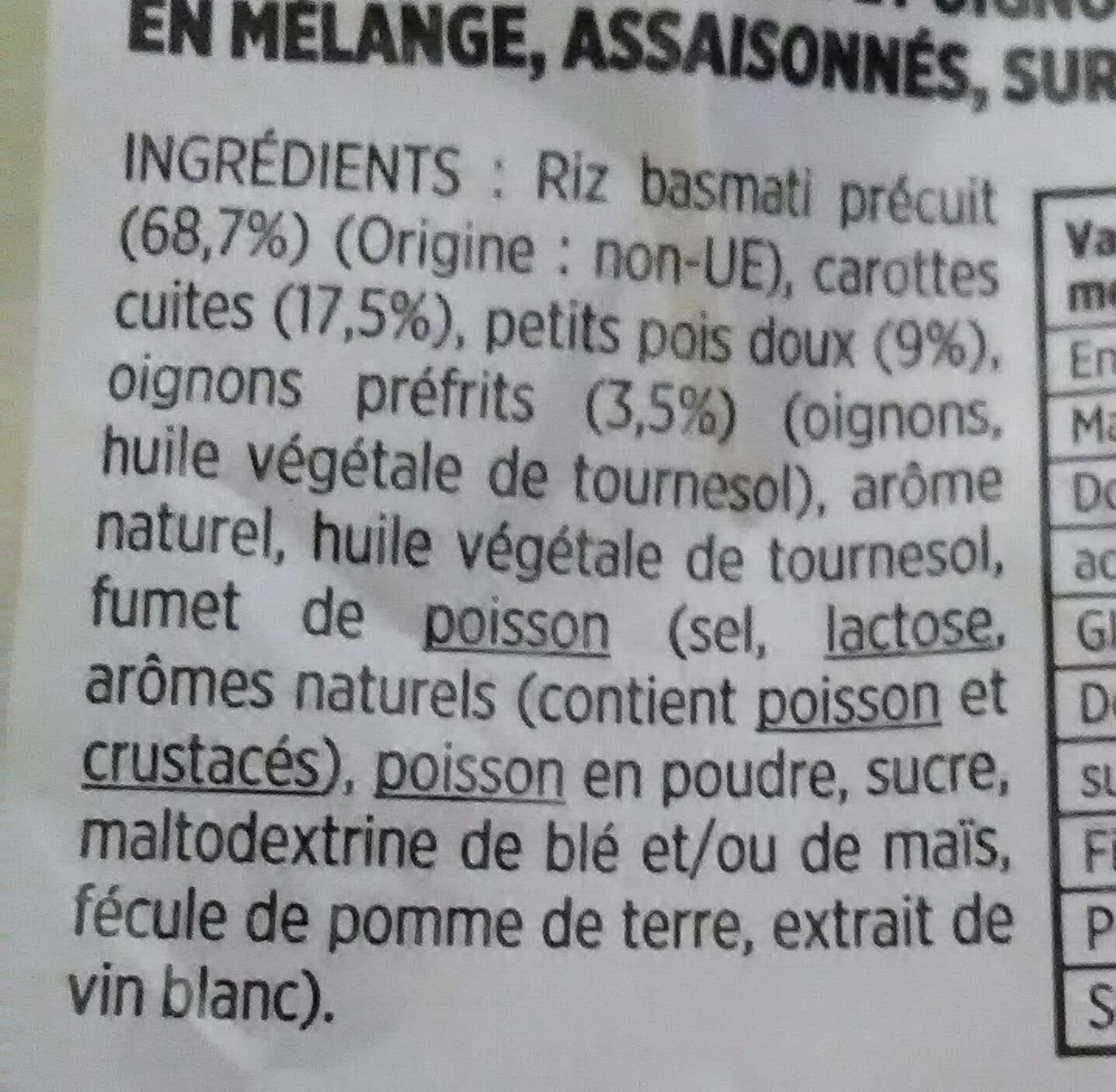 Toupargel Riz basmati cuisiné aux petits légumes packshot