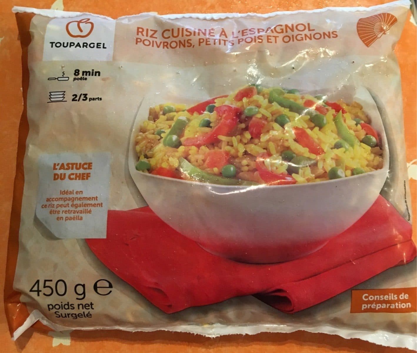 Toupargel Riz cuisiné a l'espagnole packshot