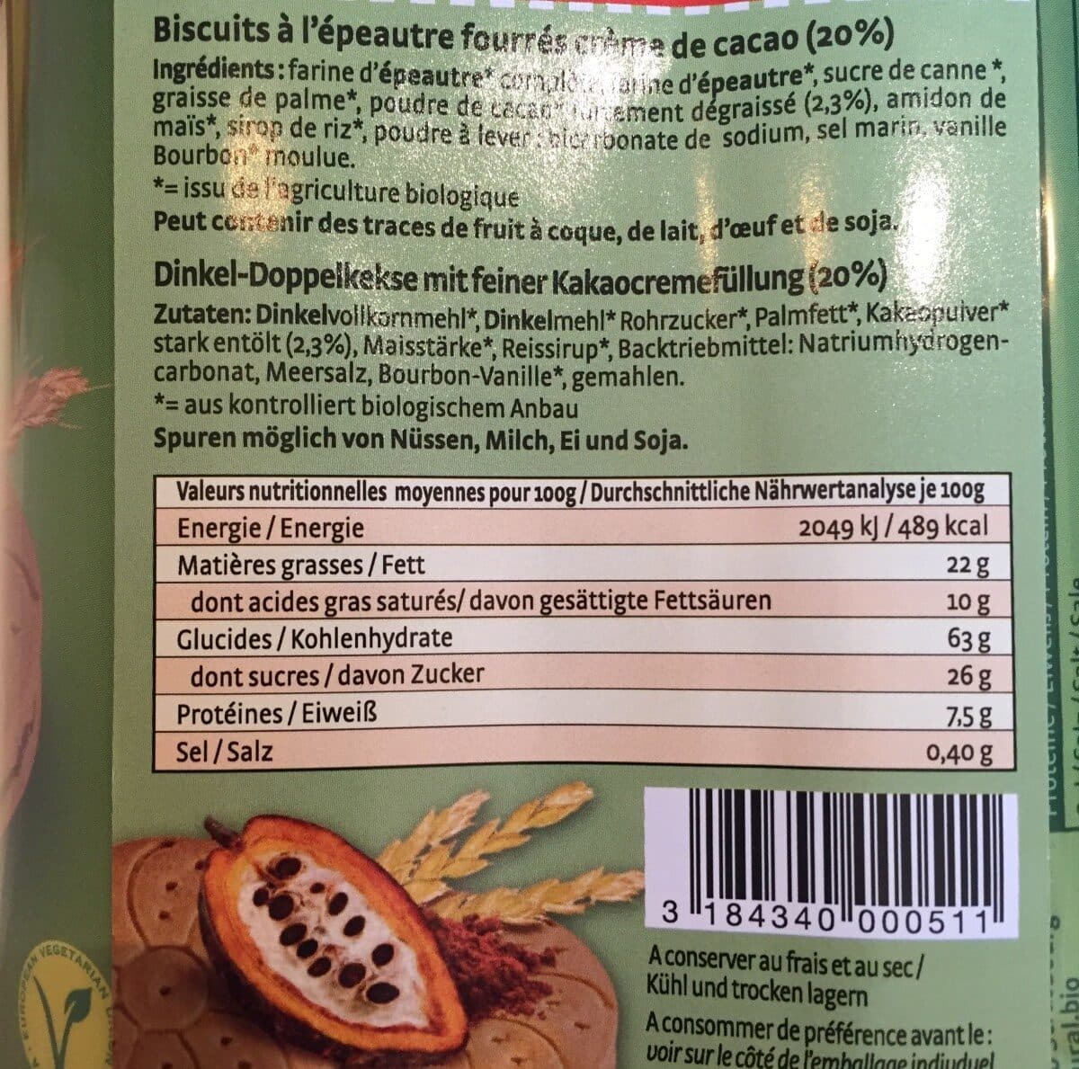 Pural BIO BIS CHOCOLAT packshot