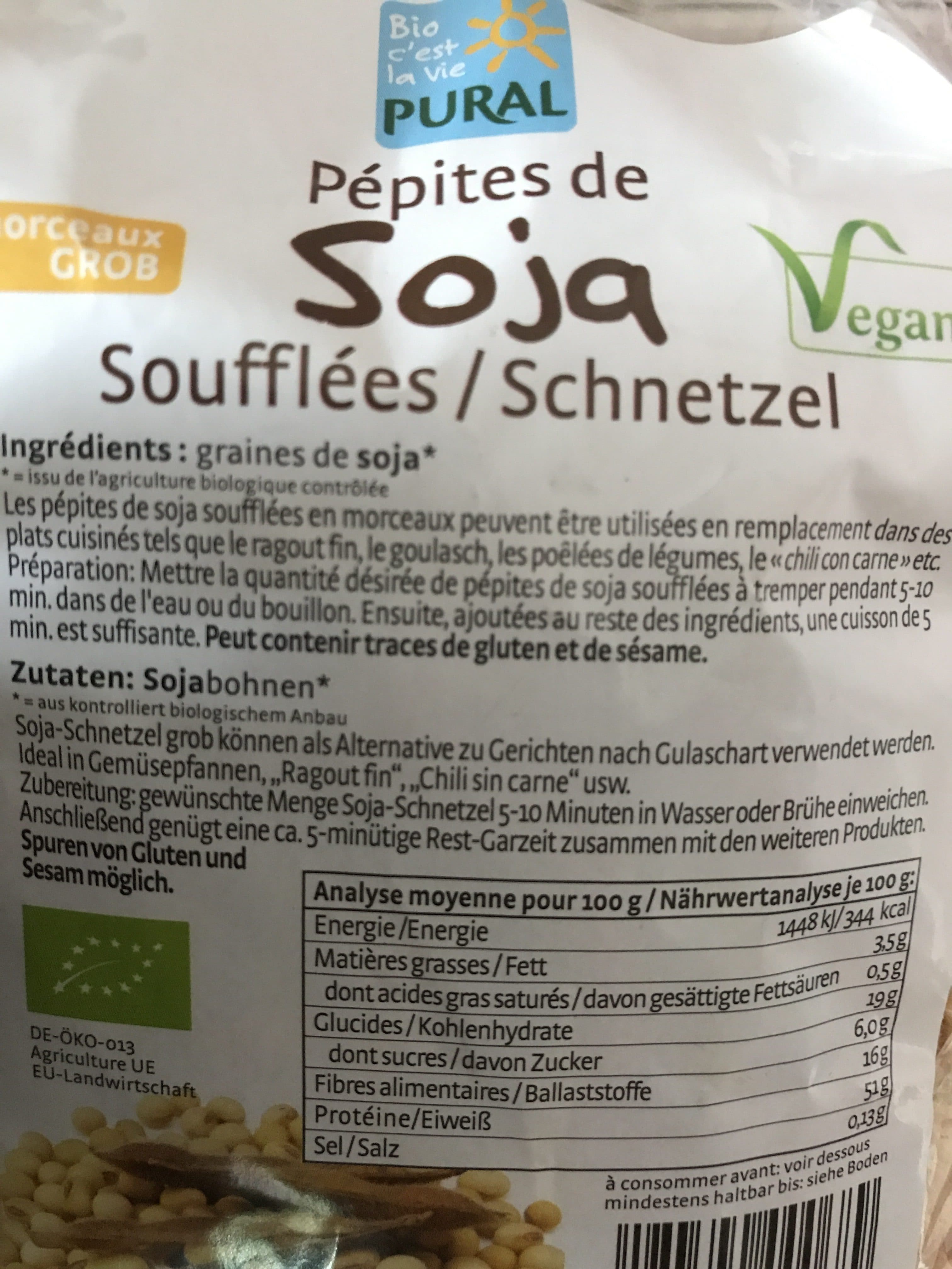 Pural Pepites De Soja Hachees packshot