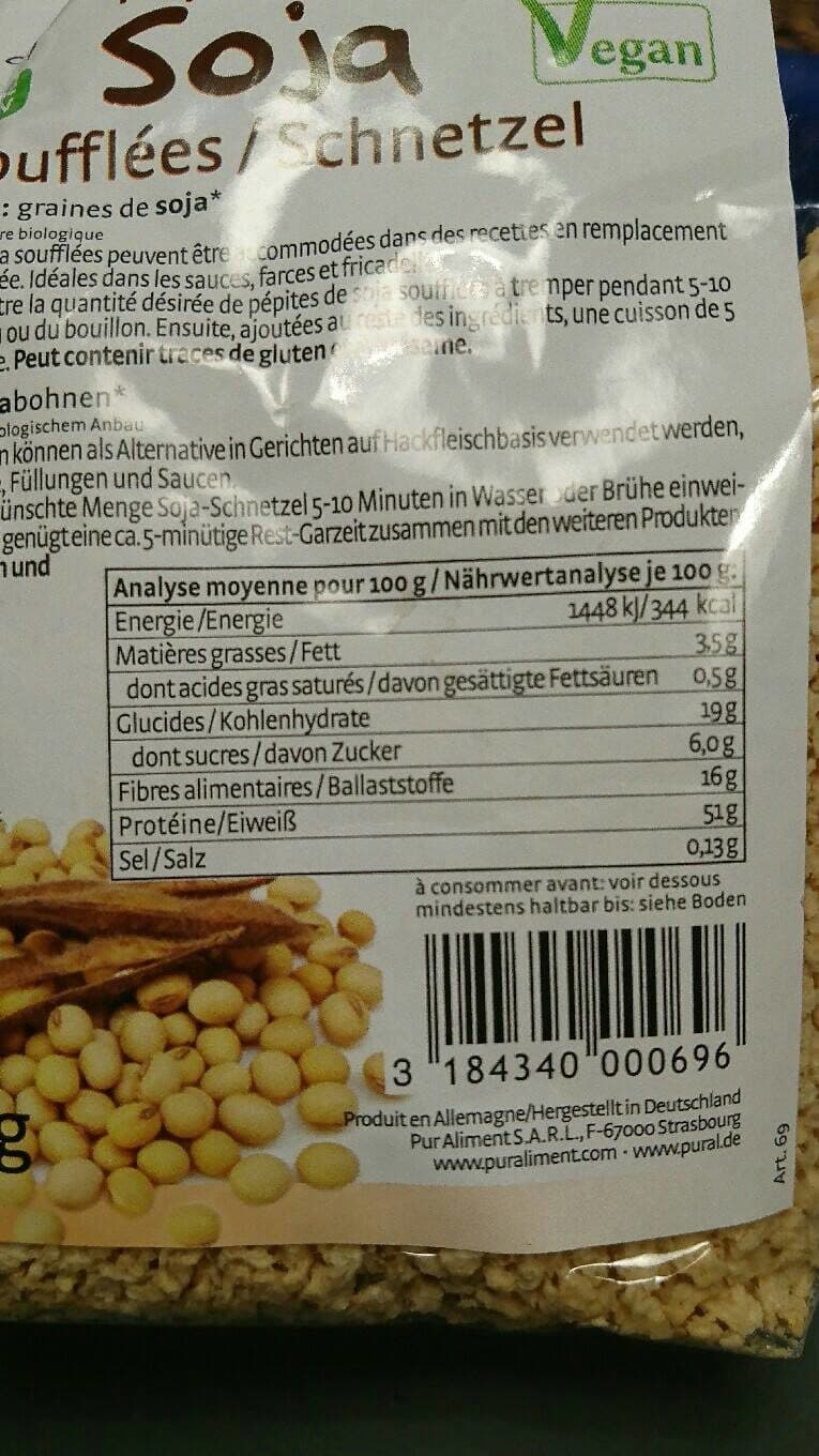 Pural Pépites de Soja Schnetzel packshot